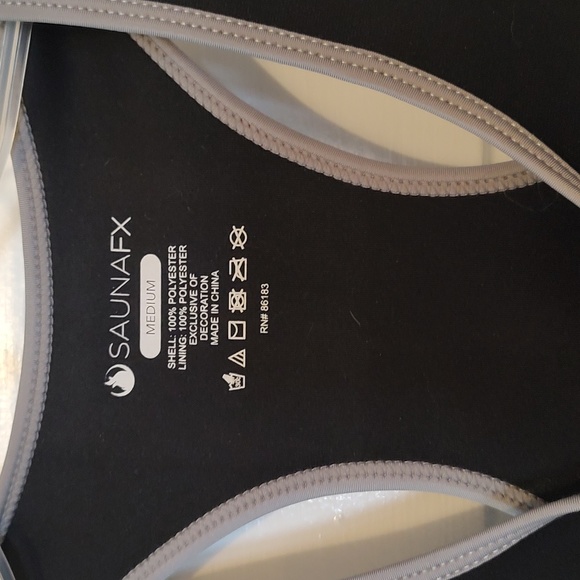 SaunaFX M Blk Women's Slimming Neoprene Sauna Vest with Microban Antimicrobial - Picture 2 of 4